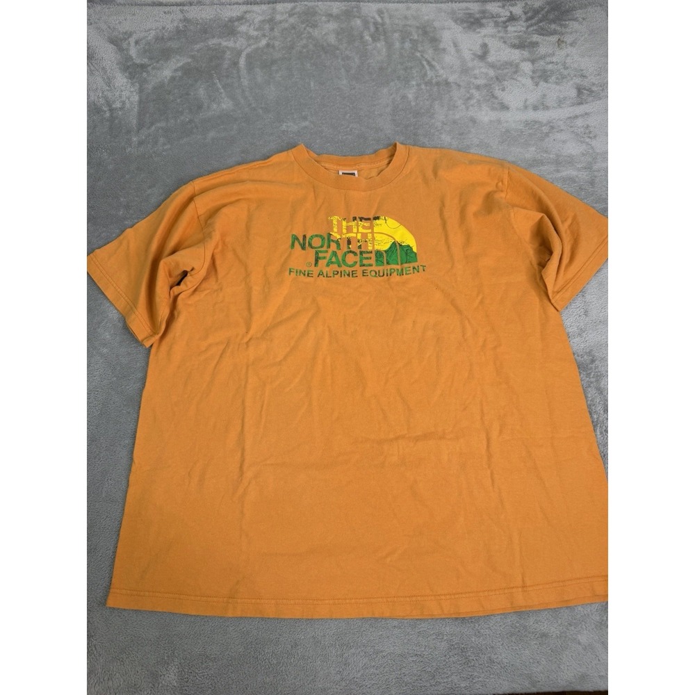 The North Face Fine Alpine Equipment T Shirt Men's Size XL Orange Outdoor